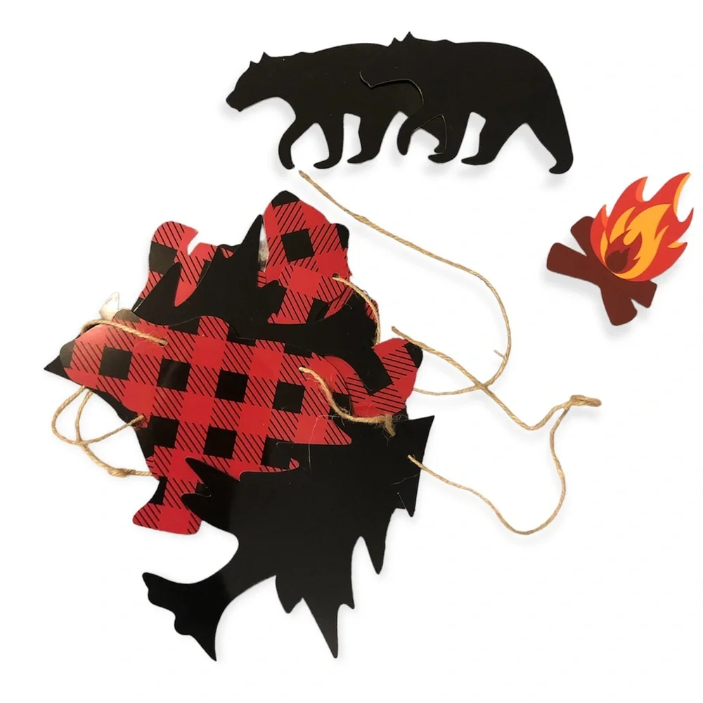 1st Birthday Buffalo Plaid Lumberjack Woodland Decorations